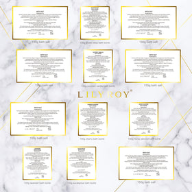 LILY ROY 12-piece floral bath set ready for gifting