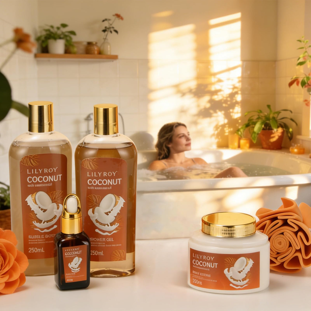LILY ROY bath oil highlights spa-like relaxation and skin nourishment