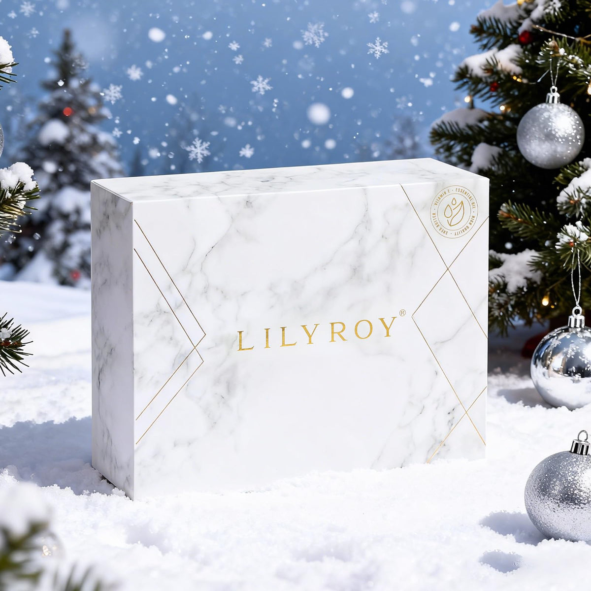 LILY ROY bath salts with shea butter for moisturizing comfort