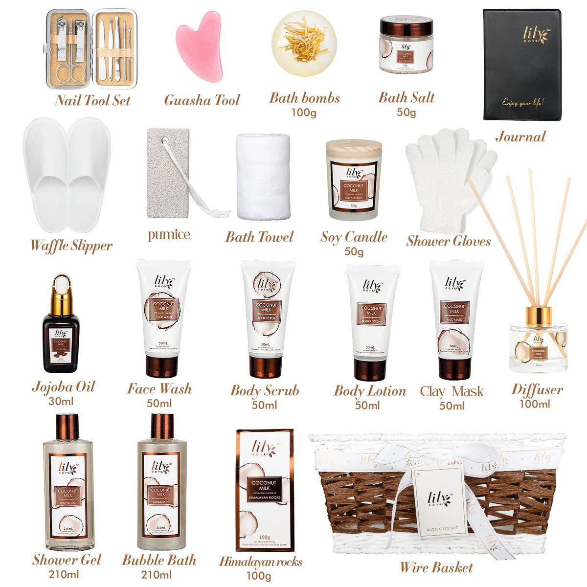 LILY ROY coconut vanilla diffuser creating calming home spa ambience.