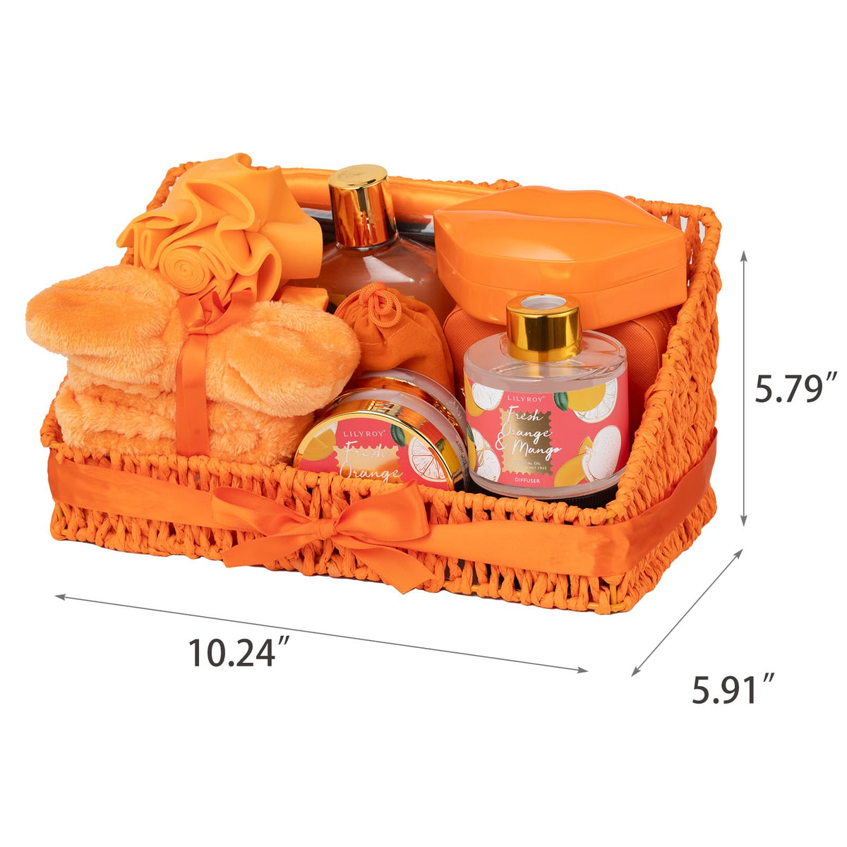 LILY ROY jewelry box in a reusable gift basket.