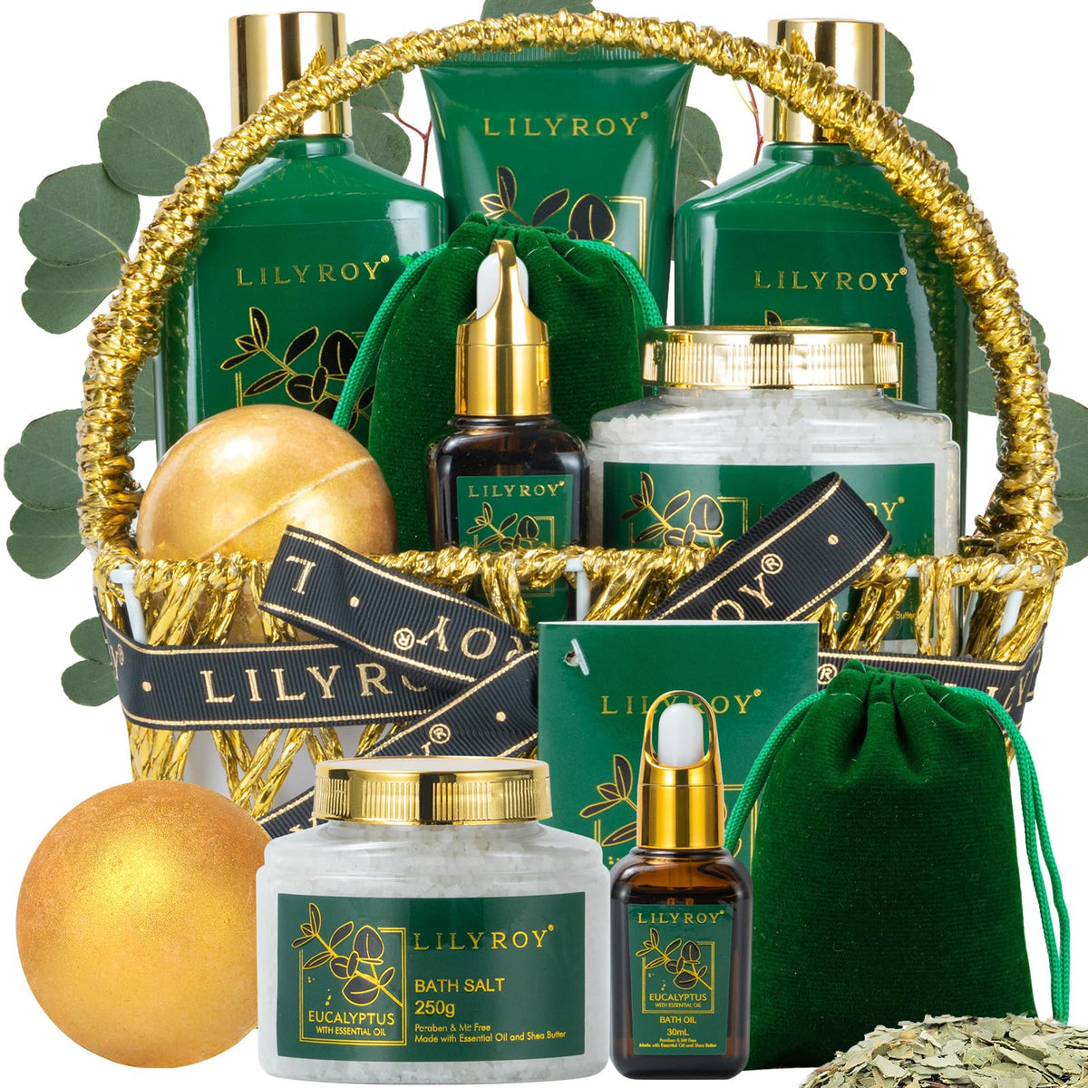 LILY ROY Mothers Day gift basket spa set for at-home relaxation