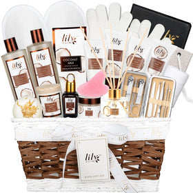 LILY ROY Mother's Day gift basket displayed for gifting and self-care.