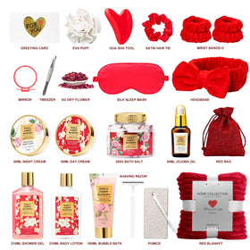 LILY ROY rose-red body lotion delivers rich moisture for soft skin