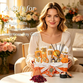 Lily Roy spa gift set displayed for a relaxing at-home ritual