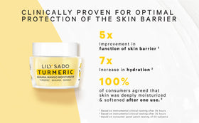 LILY SADO aloe and gotu kola infusion suggesting soothing firming support.