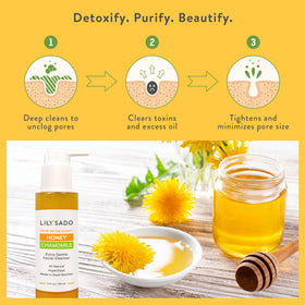 LILY SADO Show Me The Honey pore-reduction close-up illustrating smoother skin appearance