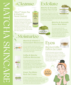 LILY SADO TEA+C application on face and neck for daily moisture.