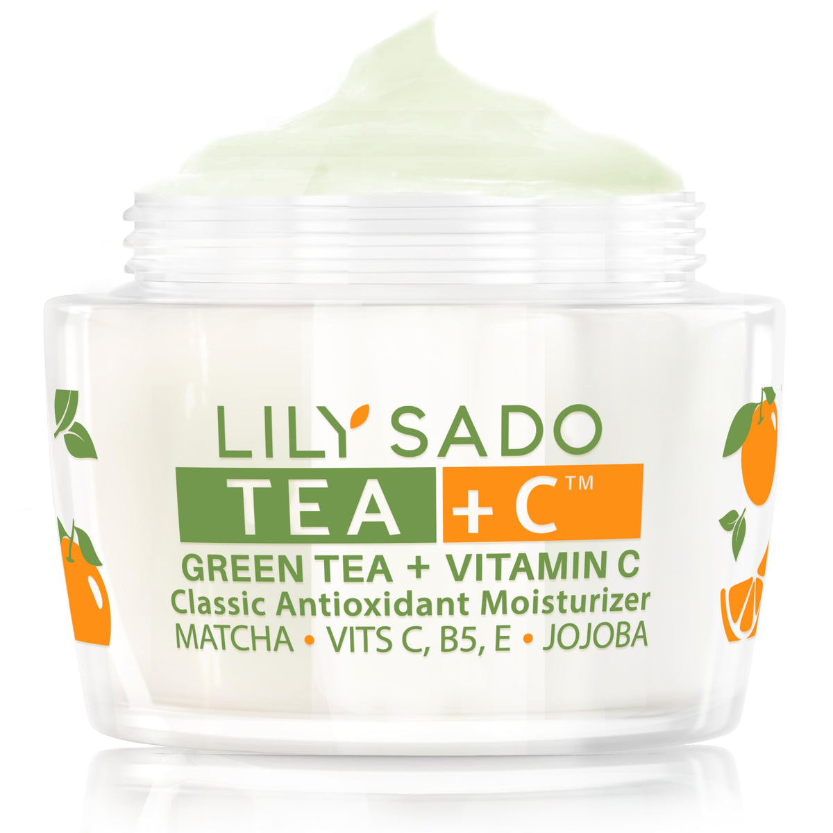 LILY SADO TEA+C green tea matcha bottle delivers lightweight hydration.