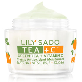 LILY SADO TEA+C green tea matcha bottle delivers lightweight hydration.