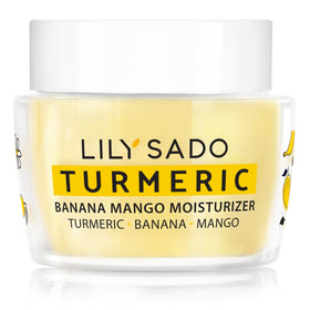 LILY SADO turmeric banana mango face cream bottle delivering rich hydration.