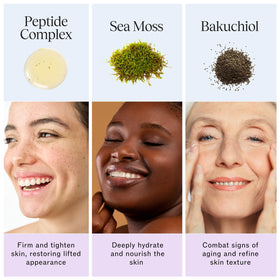 LilyAna Naturals Bakuchiol Face Lift Cream peptide complex section suggests improved skin support.