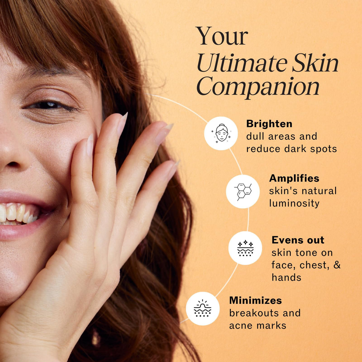 LilyAna Naturals Dark Spot Corrector bottle pump highlighting easy daily application.