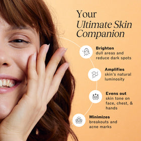 LilyAna Naturals Dark Spot Corrector bottle pump highlighting easy daily application.