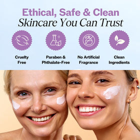 LilyAna Naturals Eye Cream box front communicates anti-aging properties and suitable for sensitive skin.