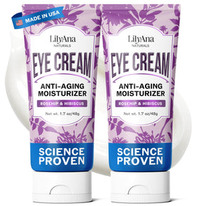 LilyAna Naturals eye cream for dark circles brightens and hydrates the under-eye area.