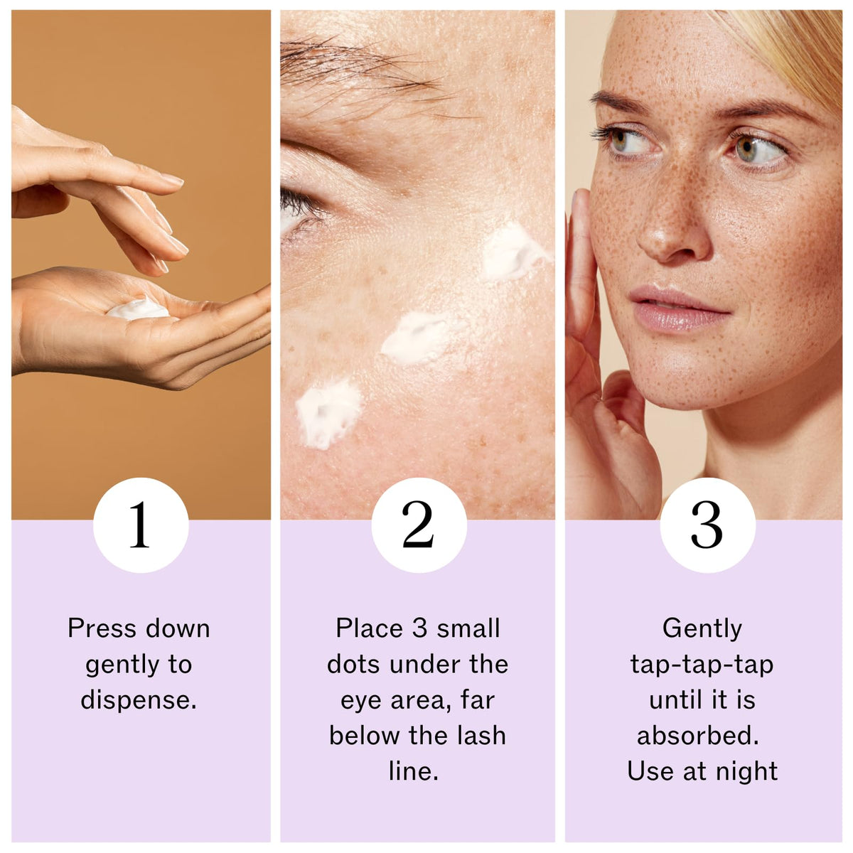 LilyAna Naturals Eye Cream shown during morning routine on clean skin.