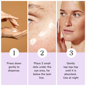 LilyAna Naturals Eye Cream shown during morning routine on clean skin.