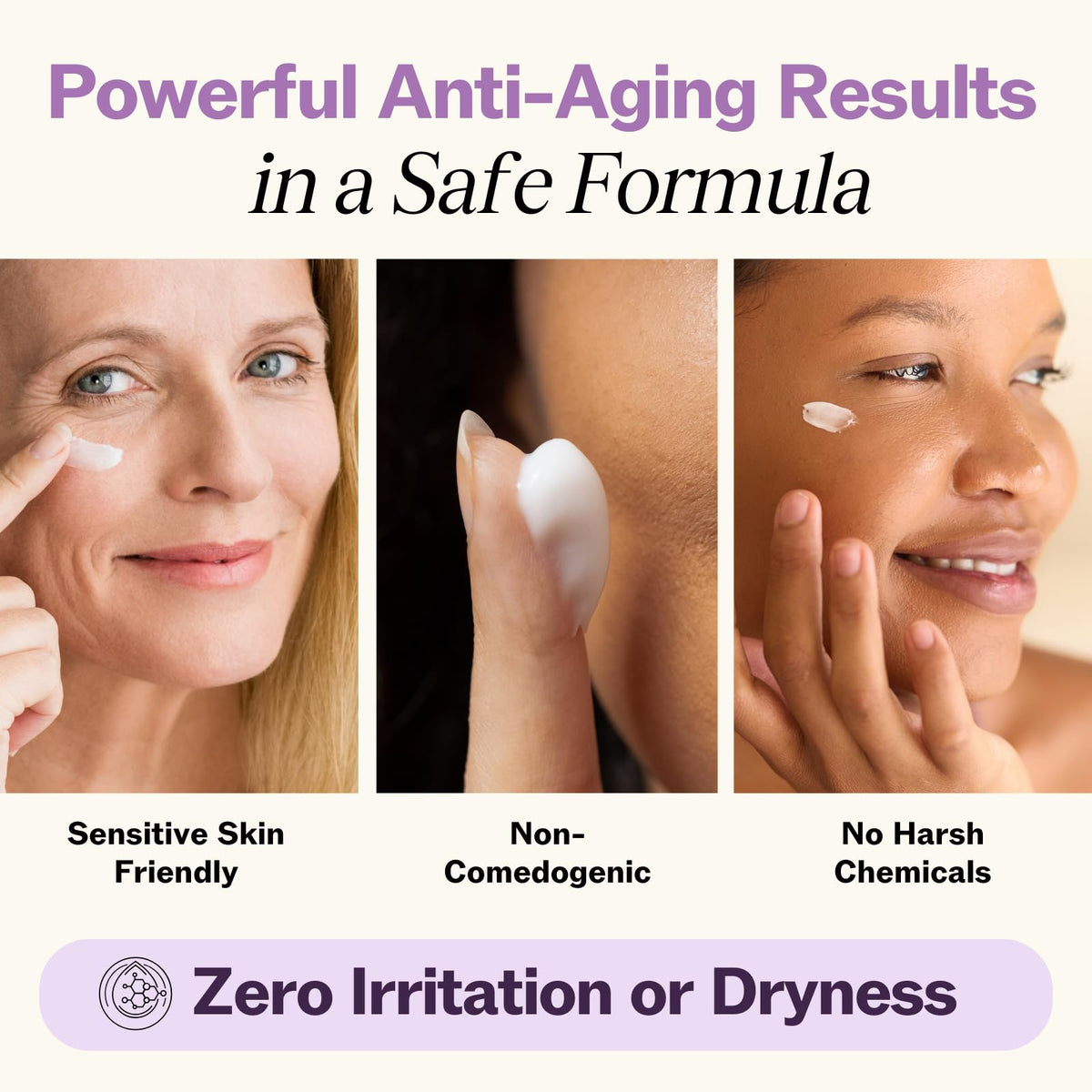 LilyAna Naturals Eye Cream with rosehip and hibiscus botanicals for brighter under-eye area.