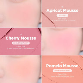 Lilybyred Luv Beam Cheek Mousse hero shot with rich color payoff.