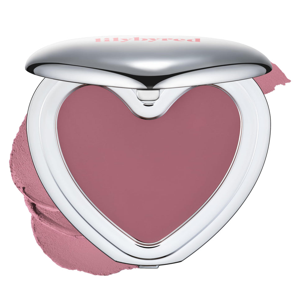 Lilybyred Luv Beam Cheek Mousse jar closeup showing airy texture for a soft flush.