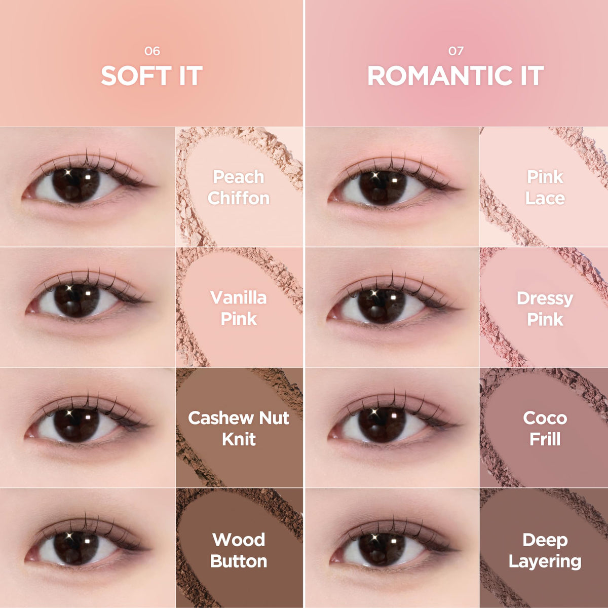 lilybyred Mood It Palette soft-blend formula glides for natural depth