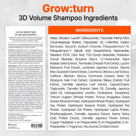 lilyeve GROWTURN bottle back showing Exosome-infused formula notes