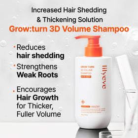 lilyeve GROWTURN 3D Volume Shampoo pump dispensing for daily use
