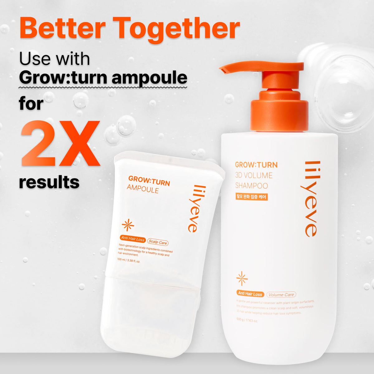 lilyeve GROWTURN sleek bottle design for daily hair care