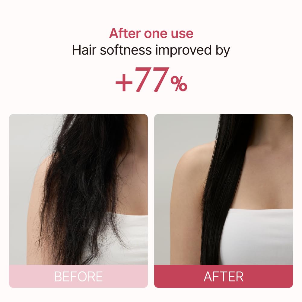 Lilyeve towel-dried hair after treatment captures quick 3-minute softness boost.