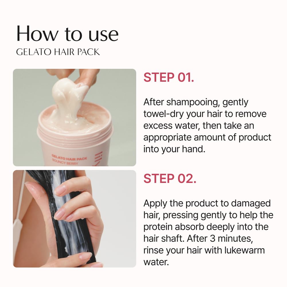 Lilyeve ingredient blend of milk, egg, and proteins for hydrated strands.