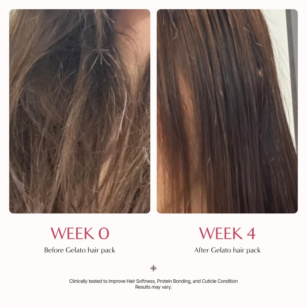 Lilyeve Repairturn Gelato Hair Pack applied on towel-dried hair for softness