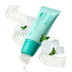 lilyeve SCALPTURN bottle with built-in brush highlighting targeted scalp hydration