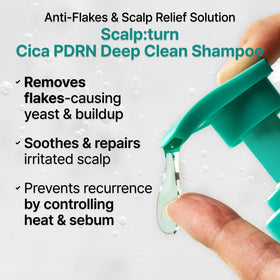 lilyeve SCALPTURN Shampoo bottle back label with usage details and ingredients
