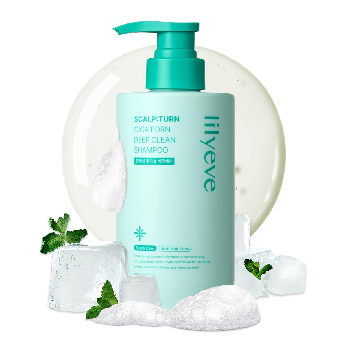 lilyeve SCALPTURN Shampoo bottle front — refreshing scalp care for daily use