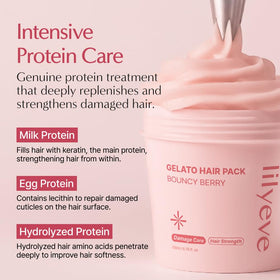 Lilyeve Silky Banana mask reveals frizz smoothing for silky, glossy hair.