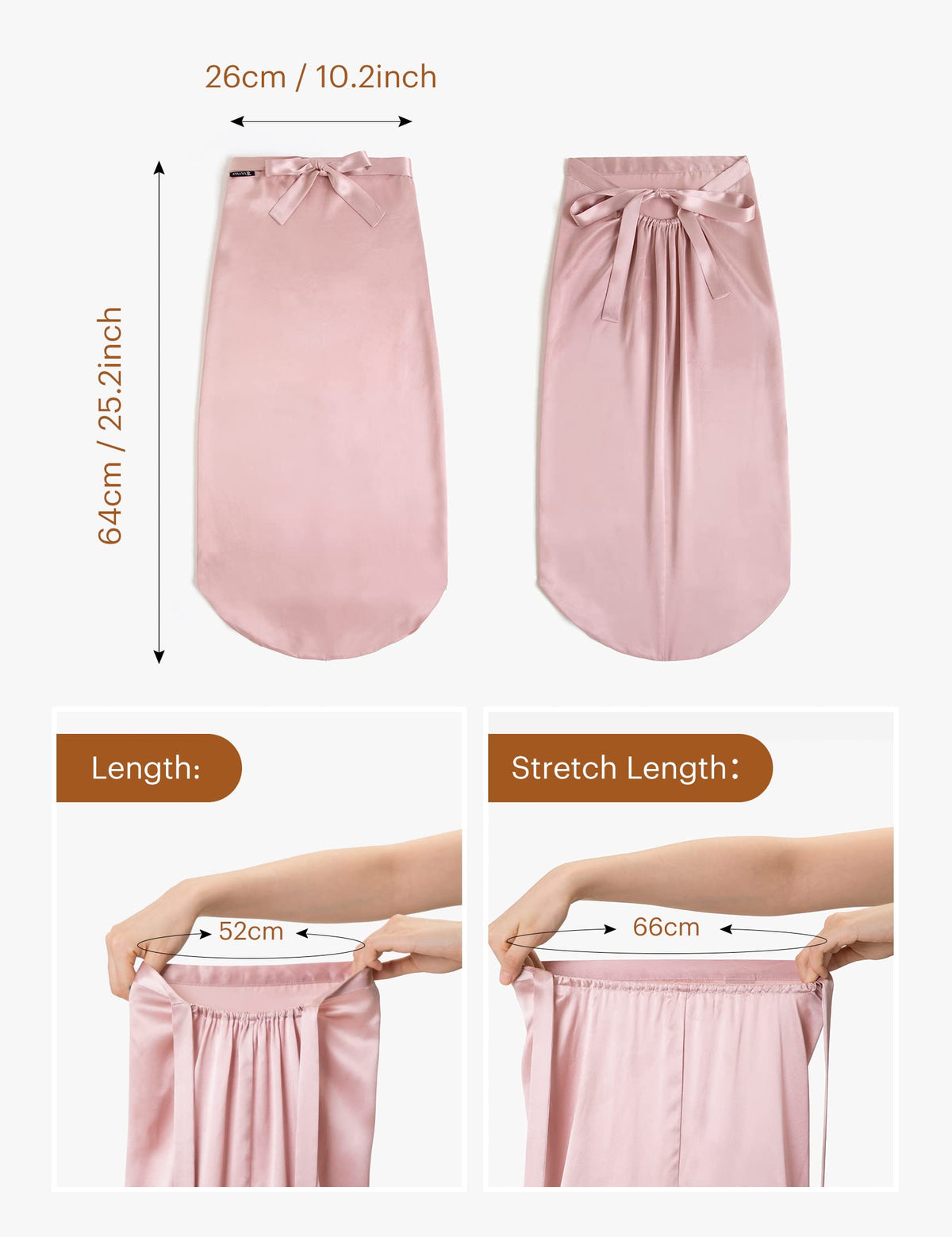 LilySilk front-flat design sleep cap prevents marks after wear