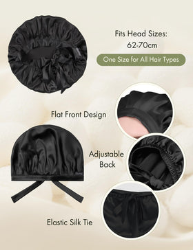 LilySilk mulberry-silk-night-cap inside-out keeps hair frizz-free and moisturized.
