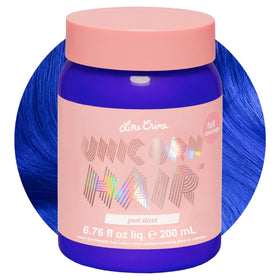 Lime Crime Peri Dust bottle pour shows vibrant blue pigment for bold styling