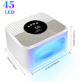 LimeGirl 45-LED chips provide 360° coverage for quick gel nails.