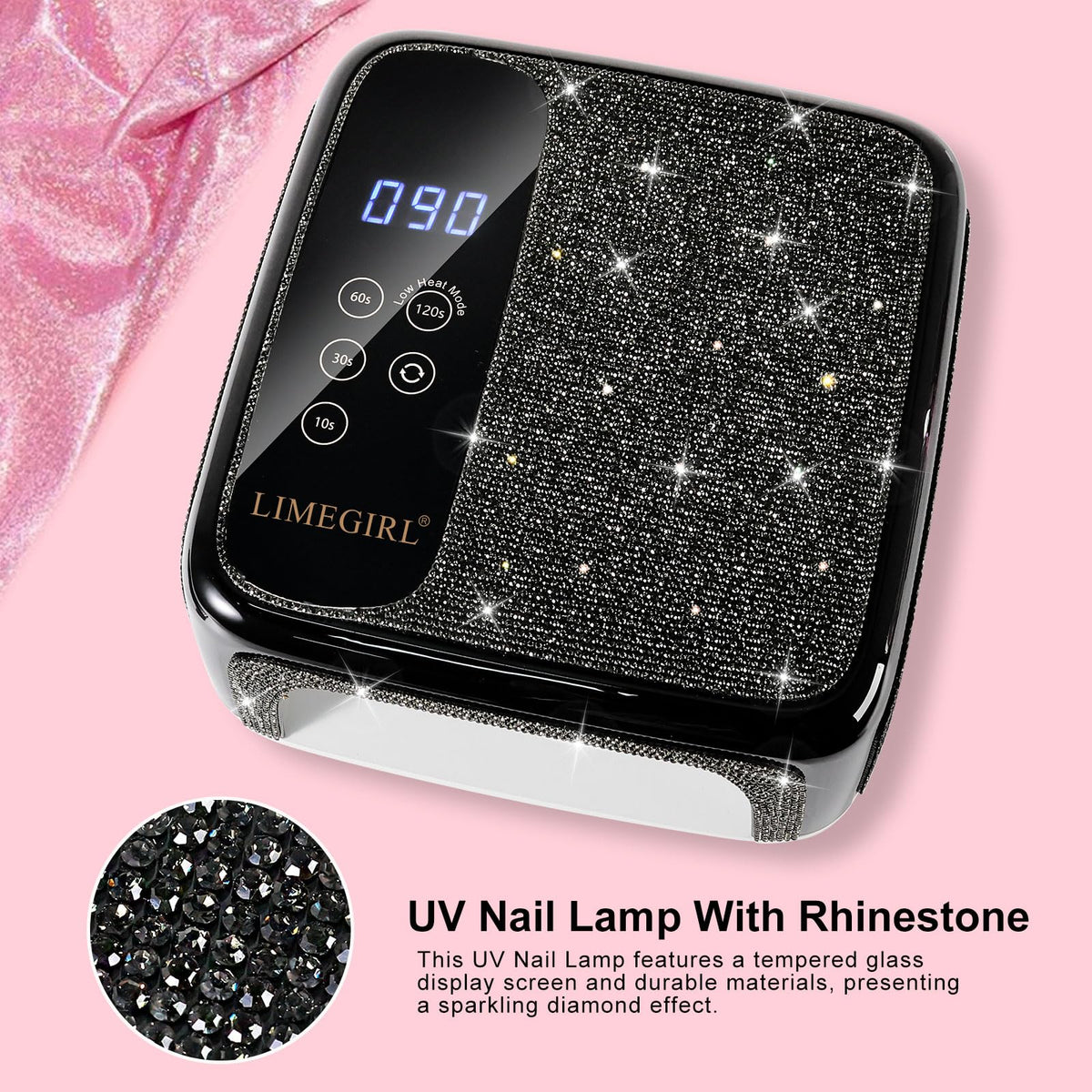 LimeGirl LED and UV 180-degree coverage ensures uniform gel curing