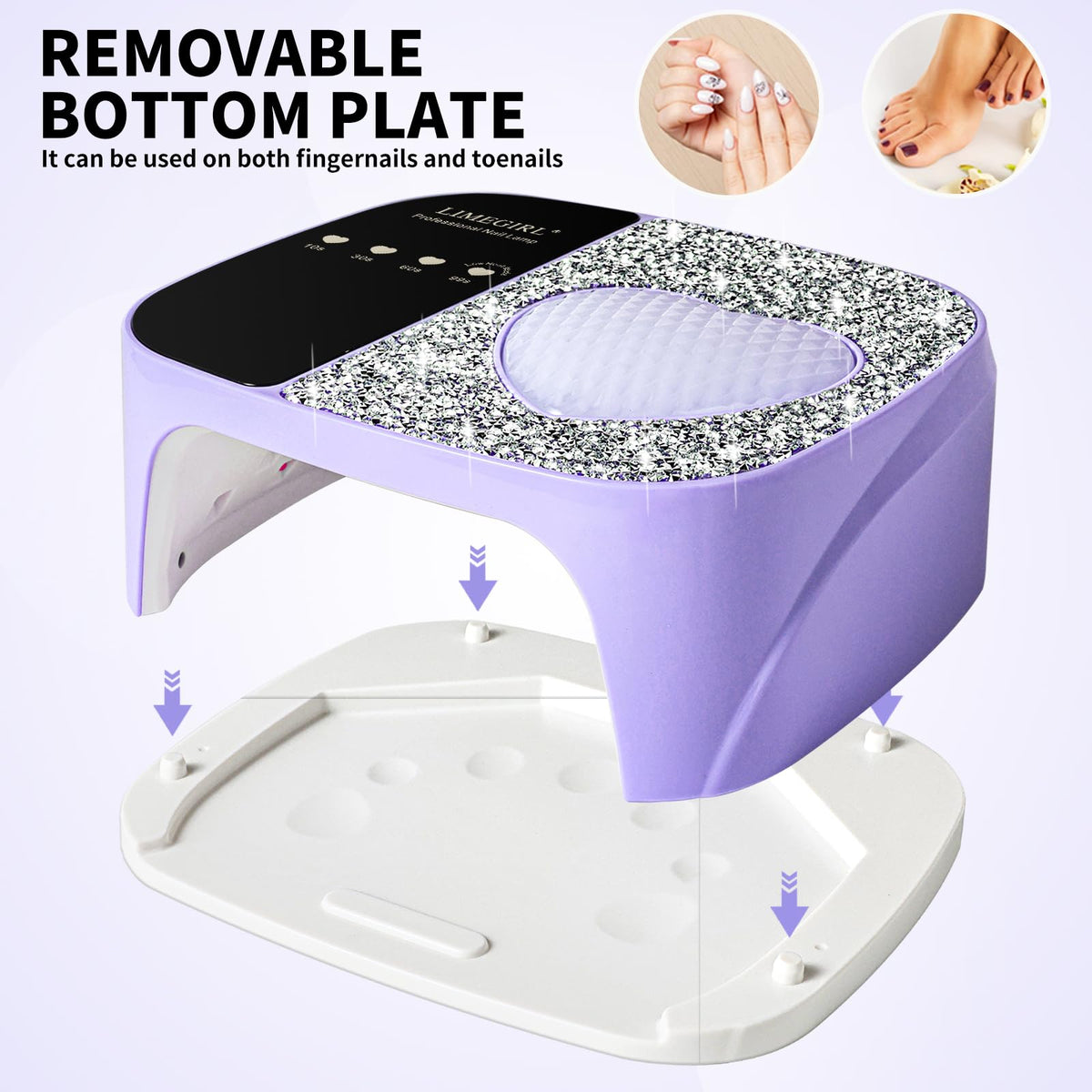 LimeGirl 360-degree coverage with 36 LED beads ensures uniform gel curing.