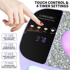 LimeGirl 4-timer settings offer customizable curing for different gel formulas.