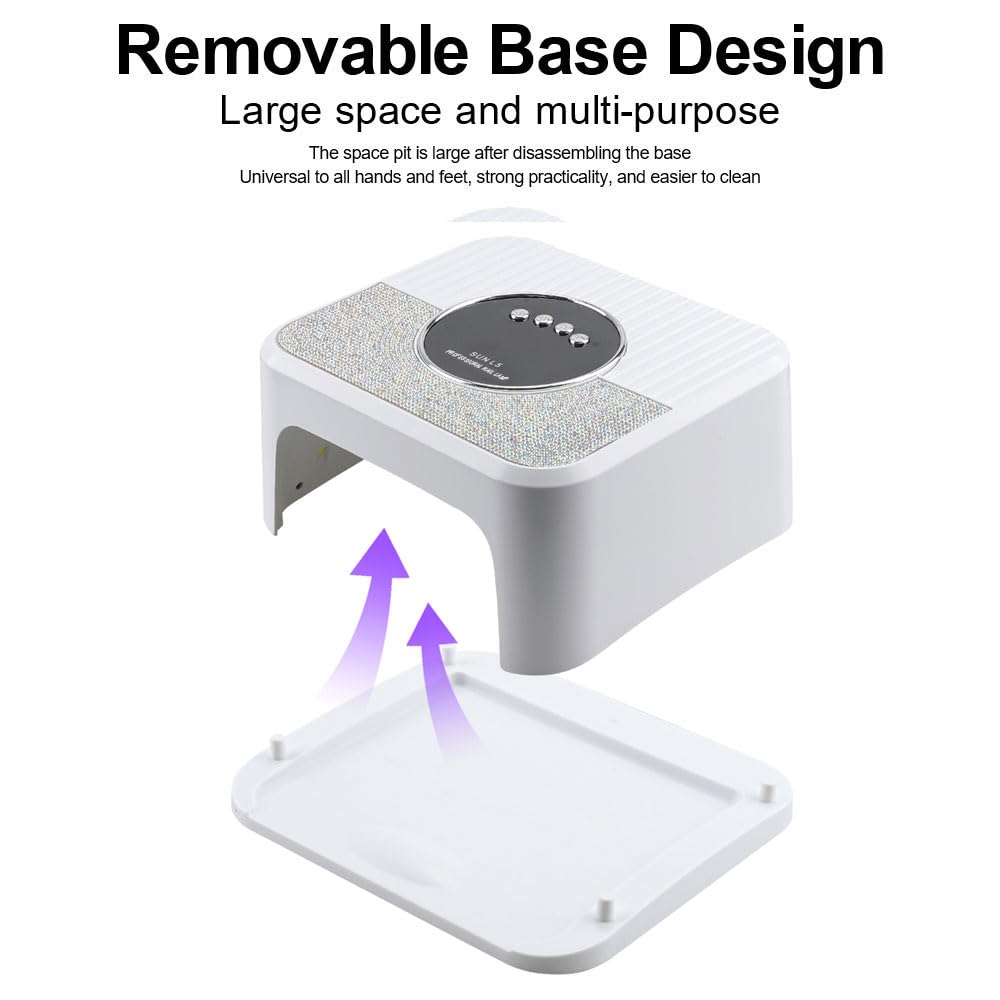 LimeGirl nail lamp digital display helps manage curing times precisely.