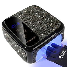 LimeGirl Sparkling Diamond UV Nail Lamp cover glitters while delivering even gel curing