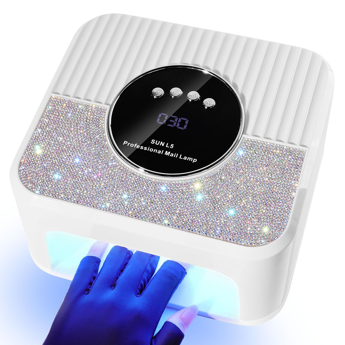 LimeGirl UV LED nail lamp front view for fast gel curing.