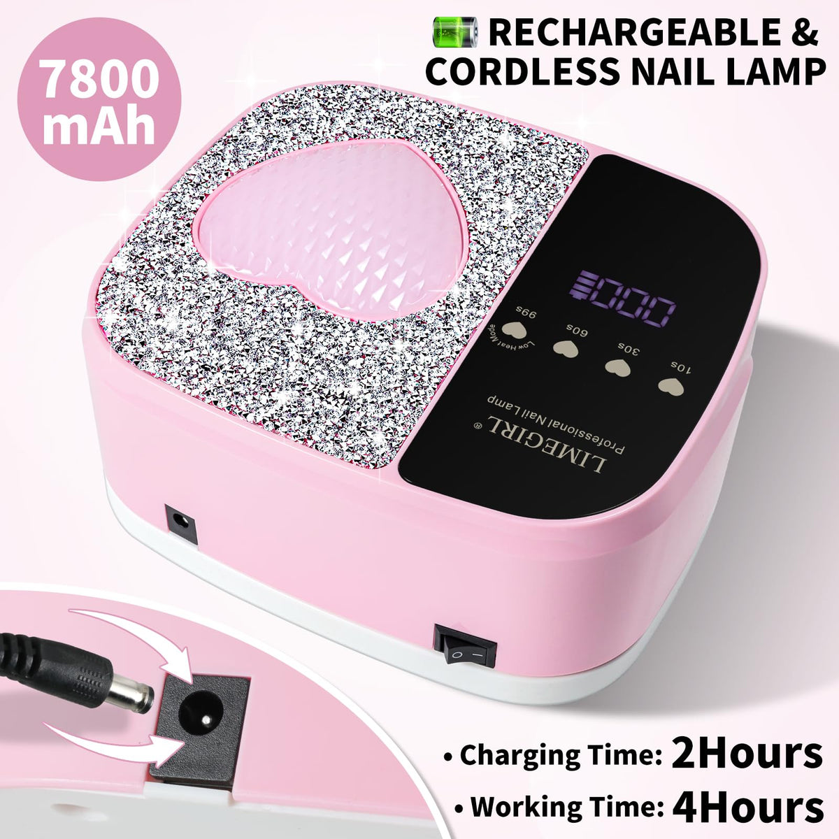 LimeGirl UV LED Nail Lamp Kit 360-degree coverage ensures uniform curing