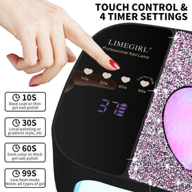 LimeGirl in-use shot illustrates easy placement during a manicure