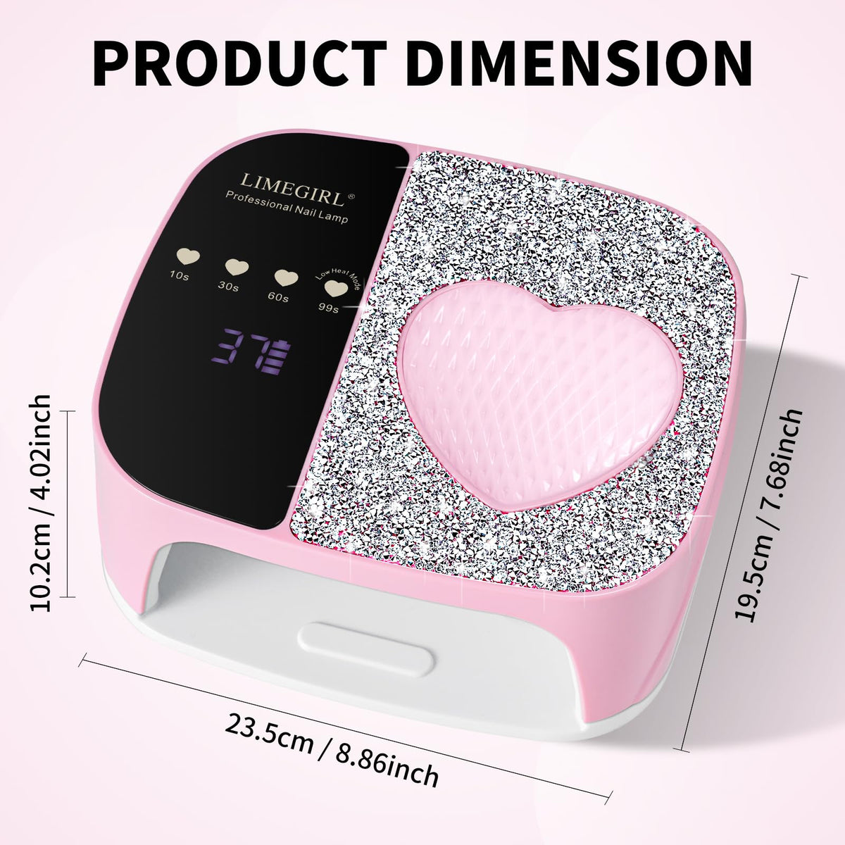 LimeGirl UV LED Nail Lamp Kit infrared sensor for hands-free operation