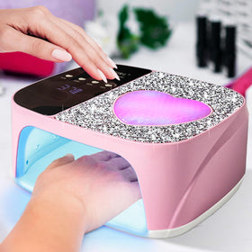 LimeGirl UV LED Nail Lamp Kit pink finish complements modern setups